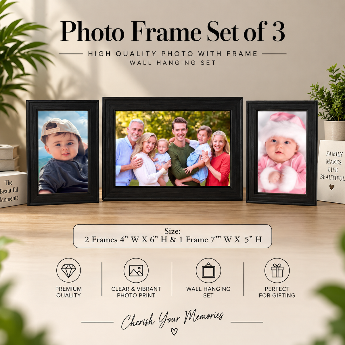 Custom Photo Frame Set of 3