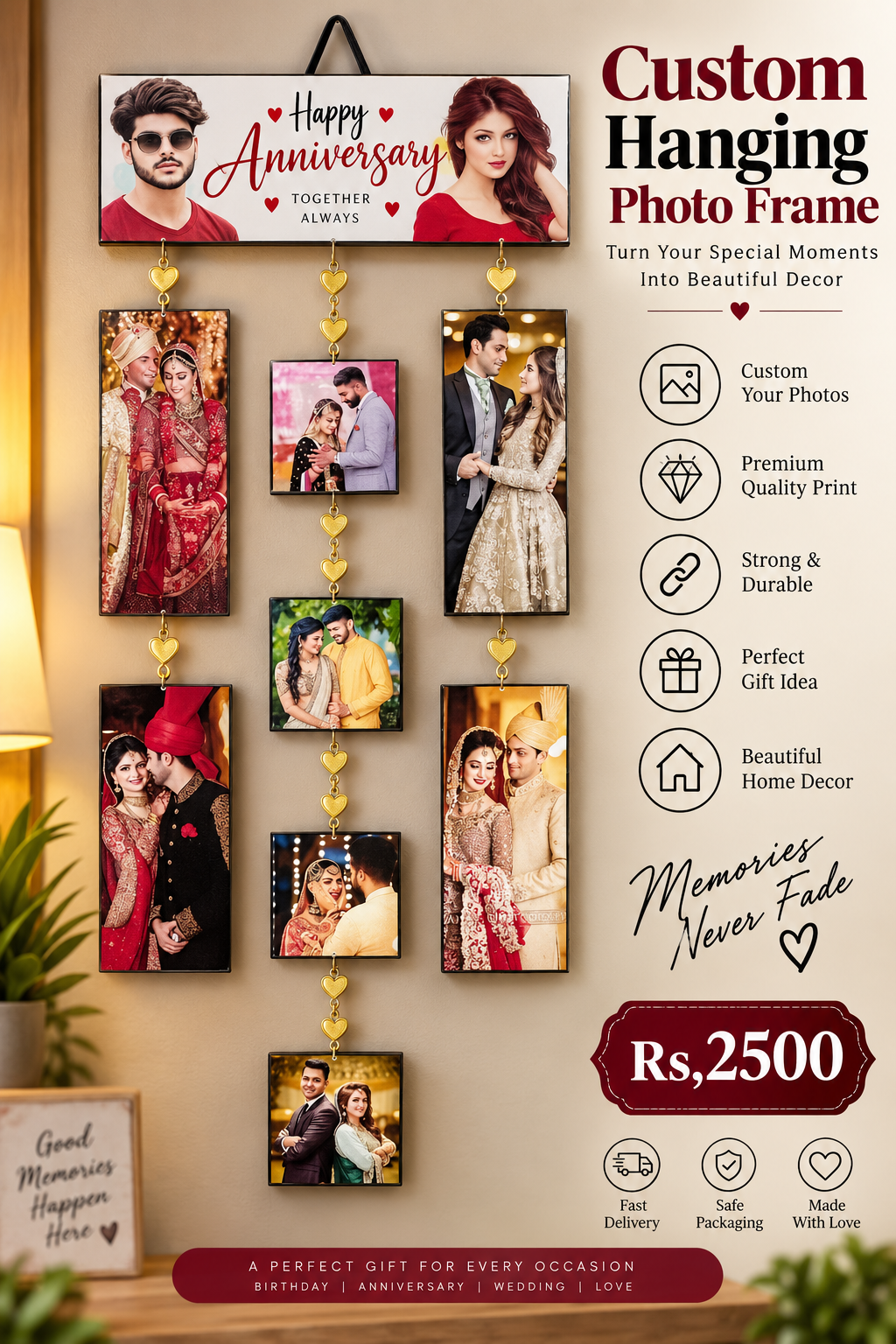 Custom Hanging Photo Frame